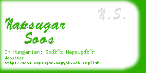 napsugar soos business card